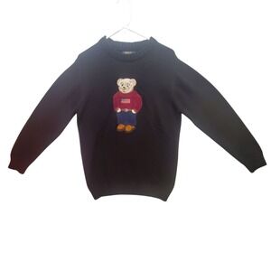 Polo by Ralph Lauren Black Sweater with Bear Patch